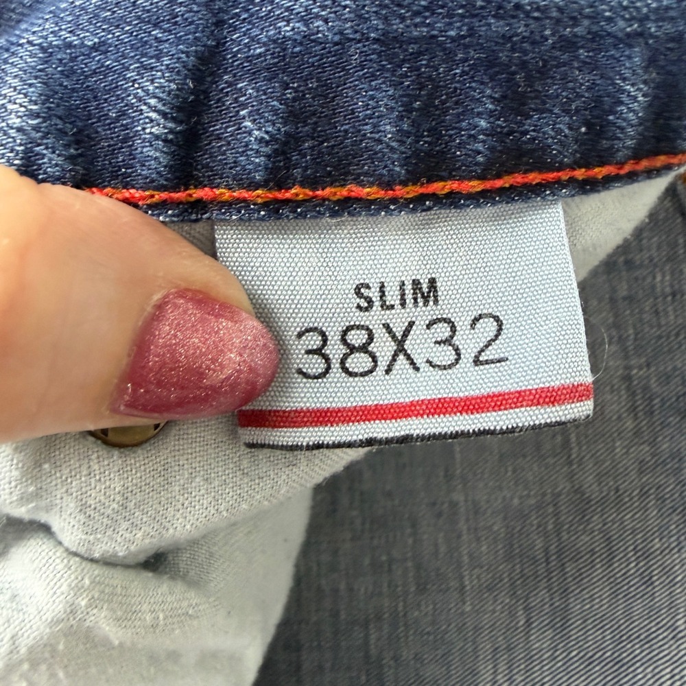 Tommy Hilfiger‎ Men's 38x32 Slim Fit Jeans Medium Wash Blue Stretch Denim - Picture 8 of 8